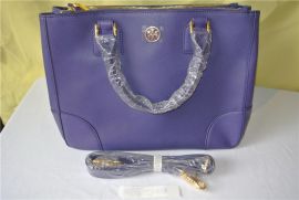 Tory Burch Electric Purple Leather Shoulder Tote Bag