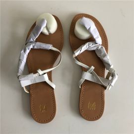 Victoria's Secret 299668-092 WHITE 9B Flip Flops sandal Leather Upper