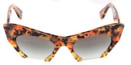 MIU MIU SMU10OS Rasoir Sunglasses Cat Eye 50/21 MAN-0A7 145 2N Marble Havana Brown