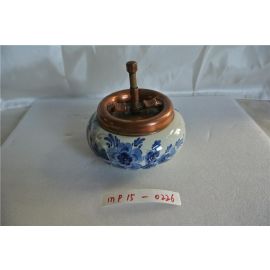 Vintage Hand Painted Delft Blue Spinning Ashtray Windmill Holland 