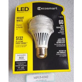 120V ECOSMART 183210 183-210 Bright White A19 Led Bulb