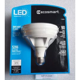 120V ECOSMART 182629 182-629 Daylight A19 Led Bulb 970Lumens 5000K 15W=90W