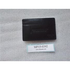 COACH Black Leather Slim Card Case Wallet Card Holder for Georgia Institute of Technology
