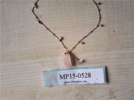 GAS BIJOUX pink diamond pendant pearl necklace