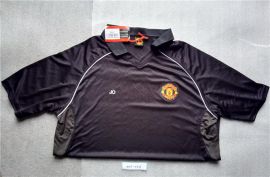 Manchester United Essentials V Neck Collar Polo Shirt Black MEN'S XL