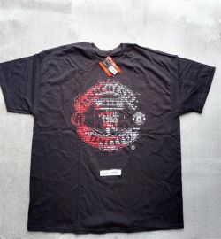 Manchester United Text Crest Graphic T-shirt black Mens XL