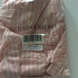 VICTORIA'S SECRET PYJAMAS Pink & White Stripes 182200DS4 S
