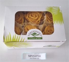Verdissimo Saffron Yellow Rose Heads RST2350 SET OF 6 HEADS STANDARD