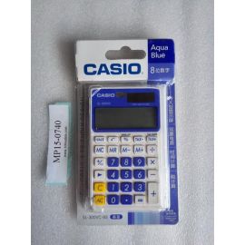 Casio SL-300VC Portable Calculator 8 Digits Battery/Solar Powered Aqua Blue 