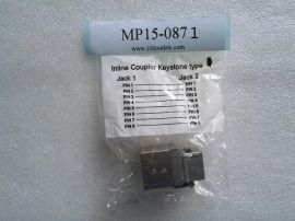 CAT.6A Inline Coupler Type Keystone Jack RJ45 10G Shielded Snap-In