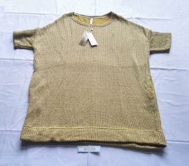 Cloudnine Short Sleeve Knitwear Jumper Knitted Sweater Lime M-L