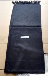 PASHMINA RJCC Wool cashmere shawl black 180*72cm