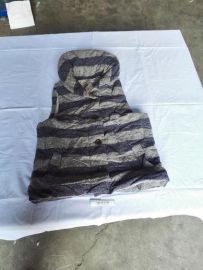 Cloudnine sleeveless quilted gilet vest bodywarmer jacket Navy and Gray Striped M-L