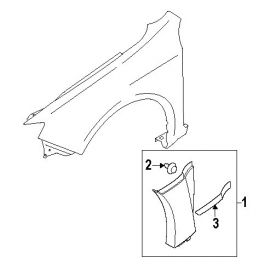 Subaru MOLDING GARN STI 91123FG010 Verkleidung Kotflugel VL