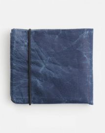 Siwa Japan short wallet (Black blue) Material:Soft Naoron Fold style