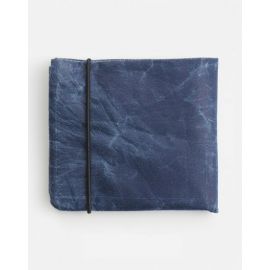 Siwa Japan short wallet (Black blue) Material:Soft Naoron Fold style