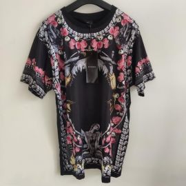 Givenchy Men's Mermaid and Flower T-shirt XL Black 