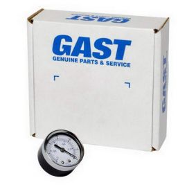 Gast AE136 Vacuum Gauge, Bottom Mount Mounting, 1/4 NPT, 2", 0-30 in/Hg 
