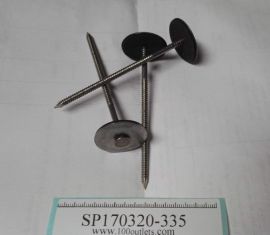 100pcs INFINITY A006009 0.135*3 1/2 ROOFING NAIL 304 WITH 1 1/8 OD NEO BOND WASHER 304 ATTACHED