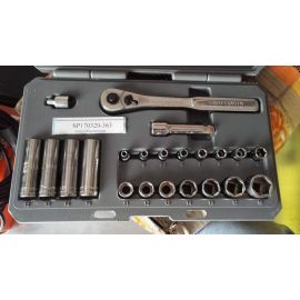 Craftsman 22 pc. 6 pt. 1/4 & 3/8 in. Dr. Metric Easy Read Socket Wrench Set 34875