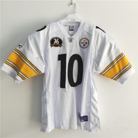 Reebok NFL 75th 1933-2007 Pittsburgh Steelers Santonio Holmes #10  Jersey 48/52/54