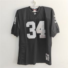 Bo Jackson OAKLAND RAIDERS #34 NFL Mitchell and Ness Throwback Black Jersey 1987 SIZE 52