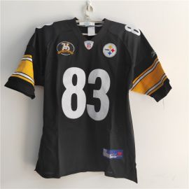 Reebok NFL Pittsburgh Steelers 75th Anniversary Heath Miller #83 Black Jersey 50/52/54 