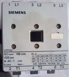 Siemens Contactor 3TF52 22-0XM0 210A 690V