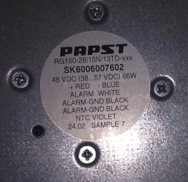 EBM-PAPST RG160-28/18N/13TD 48VDC 66W Blower Fan FLAT PACK PAPST
