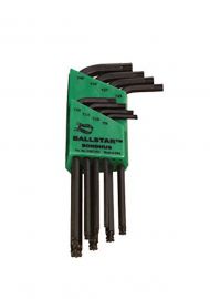 Bondhus 11346 Set of 7 BallStar Balldriver L-wrenches sizes T9-T40  Hex/ Torx 