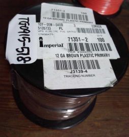 Imperial 71351-2 100feet 12 GA BROWN  PLASTIC PRIMARY Cable
