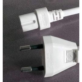 Power Cord WELL SHIN SONOS WS-027-7 WS-006 White 2 Prong Port EU standard Length 2 meters