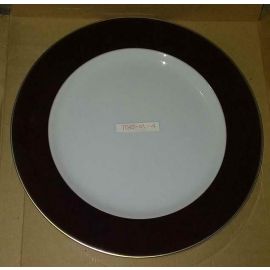 BERNARDAUD PHOEBE OPALINE BLACK TULIP Ass. Plate 29,50 Cm