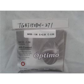 Optimo NK55-1.56 S:+2.25 C:-2.00 AR-Coated single vision lens
