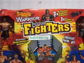 X-treme Action Fighters Figures 2xFighter Figures 1xCage of Chaos MASTER STONE vs NIGHT WOLF