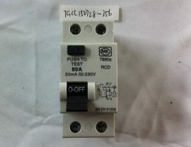MK 7880S RCD DP Class AC 80A 30mA 230V Circuit Breaker 