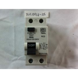 MK 7880S RCD DP Class AC 80A 30mA 230V Circuit Breaker 