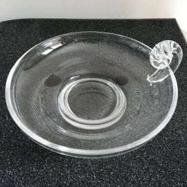 Steuben 9499 Glass CRYSTAL ART OF THE SCROLL BOWLS new Steuben Signed 21cm