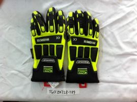 Ringers Gloves Roughneck supercuff insulated waterproof Hi Vis impact Tefloc 4243 Green/Red