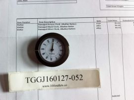 100pcs Damaged Bronze Mini Clock,Alkaline Battery H2852