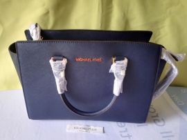 Michael Kors MK SELMA NAVY Handbag 30S3GLMS7L LG TZ SATCHEL