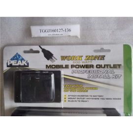 Peak PKC0BE 800-Watt Mobile Power Outlet with Professional Install Kit 