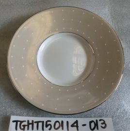Monique Lhuillier for Royal Doulton ETOILE PLATINUM - ESPRESSO SAUCER TAN