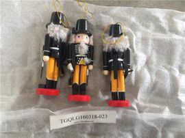 Decoration Wooden Nutcracker & Figurines Puppet Soldier Swordsman 5inch 12.7cm Black