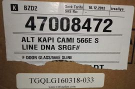 47008472 Fridge / Freezer Front Door Glass/566E (ALT KAPI CAMI 566E SLINE DNA SRGF) box size: 75*80*14cm