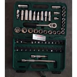 SATA 58 Piece Tool Kit 12.5MM series socket wrenches set 09007 Used