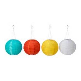 IKEA 302.239.66 SOLVINDEN Solar Powered LED Pendant Lamp 12 " Outdoor light hanging white/coral/yellow/turqouise