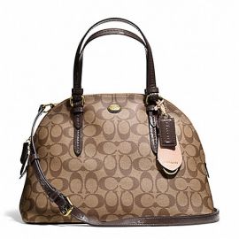 COACH F24606 PEYTON SIGNATURE CORA DOMED SATCHEL