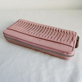 TAYLOR GATHERED LEATHER ACCORDION ZIP (COACH F49889)