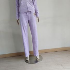 Juicy Couture Women's JC Flower Velour Pant Ash Lavender M/L JG001116-520